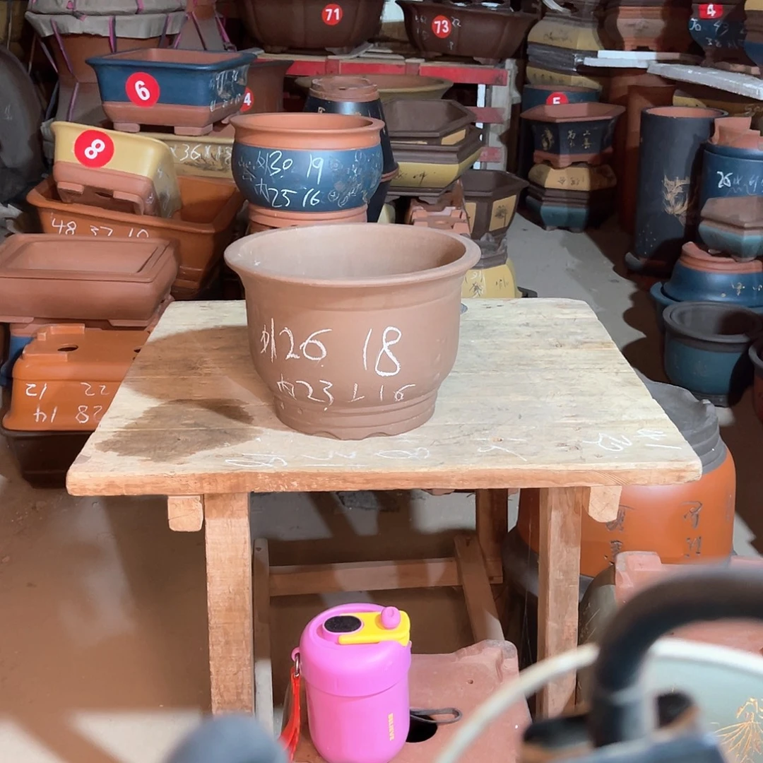 紫砂花盆金钟盆一个