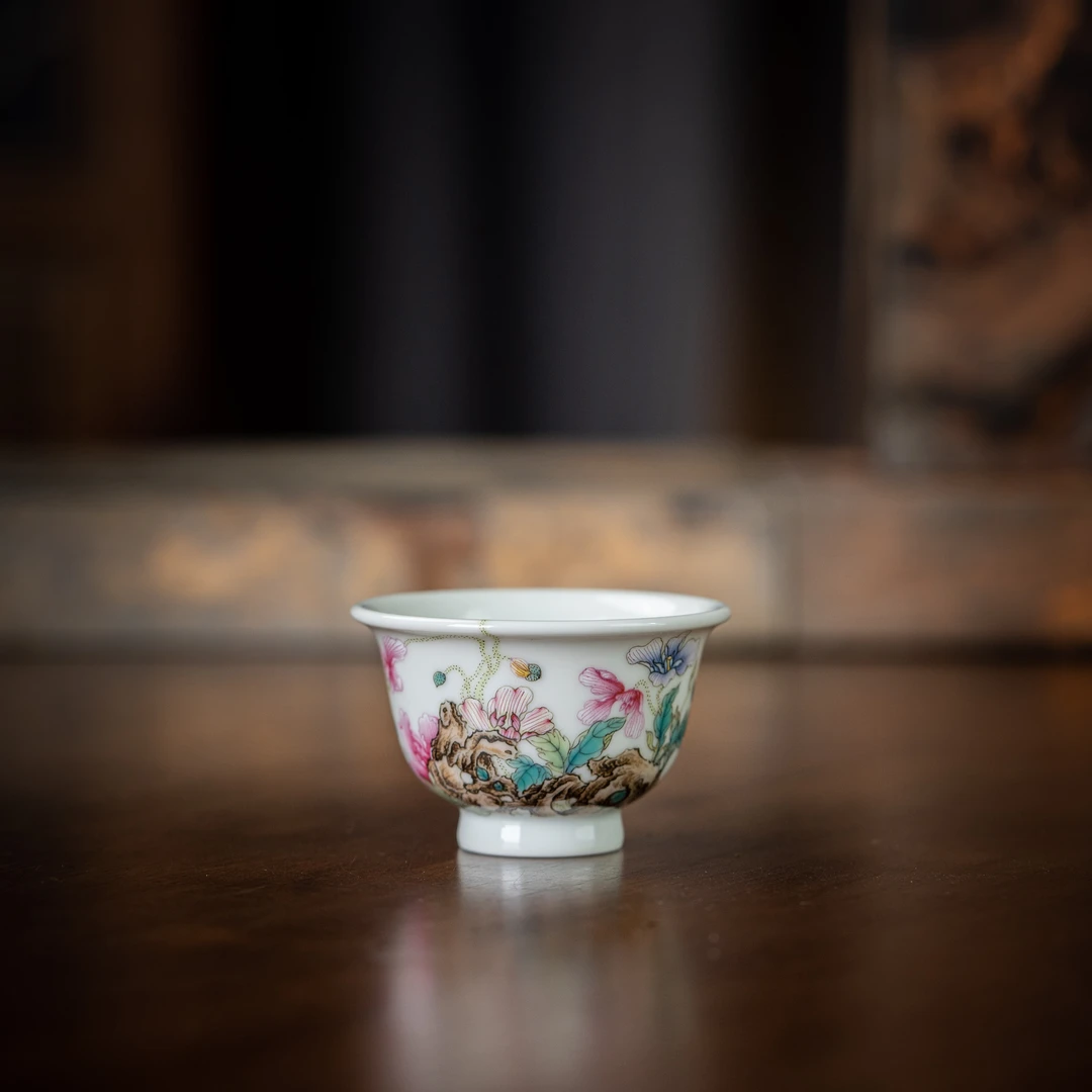 【珽专属福利】溢珍堂 虞美人压手杯 50cc 家用瓷器茶周边