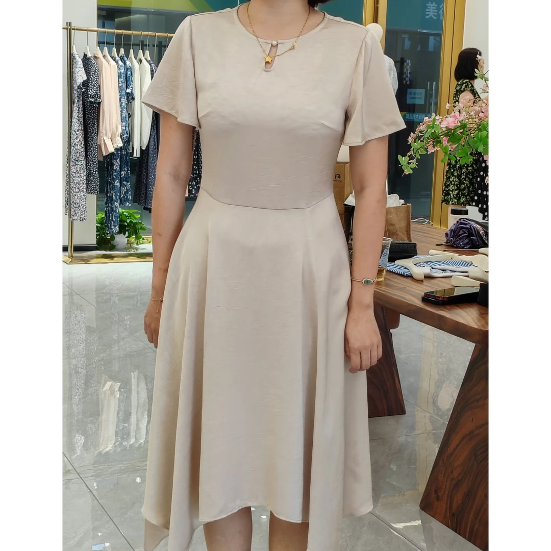 连衣裙女梦里人夏季新款优雅气质时尚中长裙3005-3317