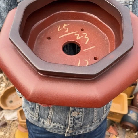 紫砂花盆特价包邮送盒