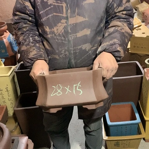 紫砂花盆手工制作