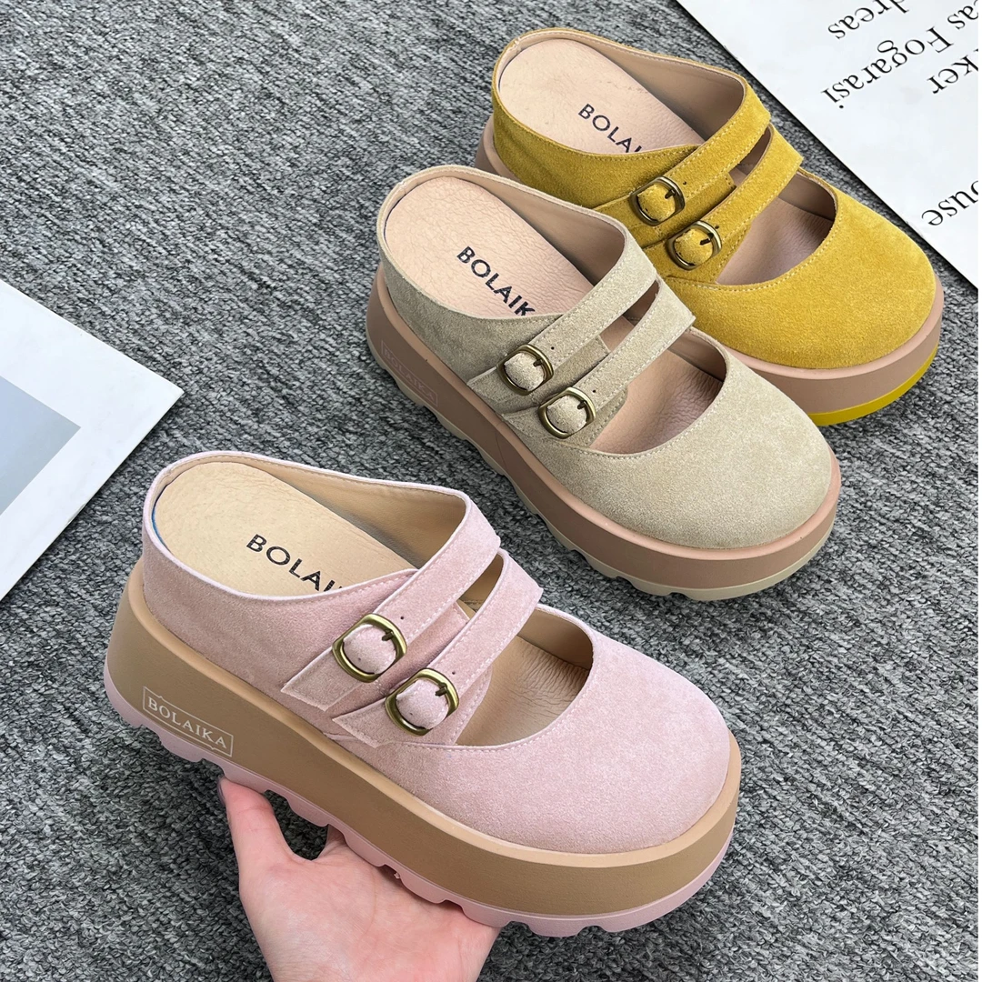 一体型增高10cm夏季新款凉鞋拖鞋软底内增高女鞋真皮百搭女鞋