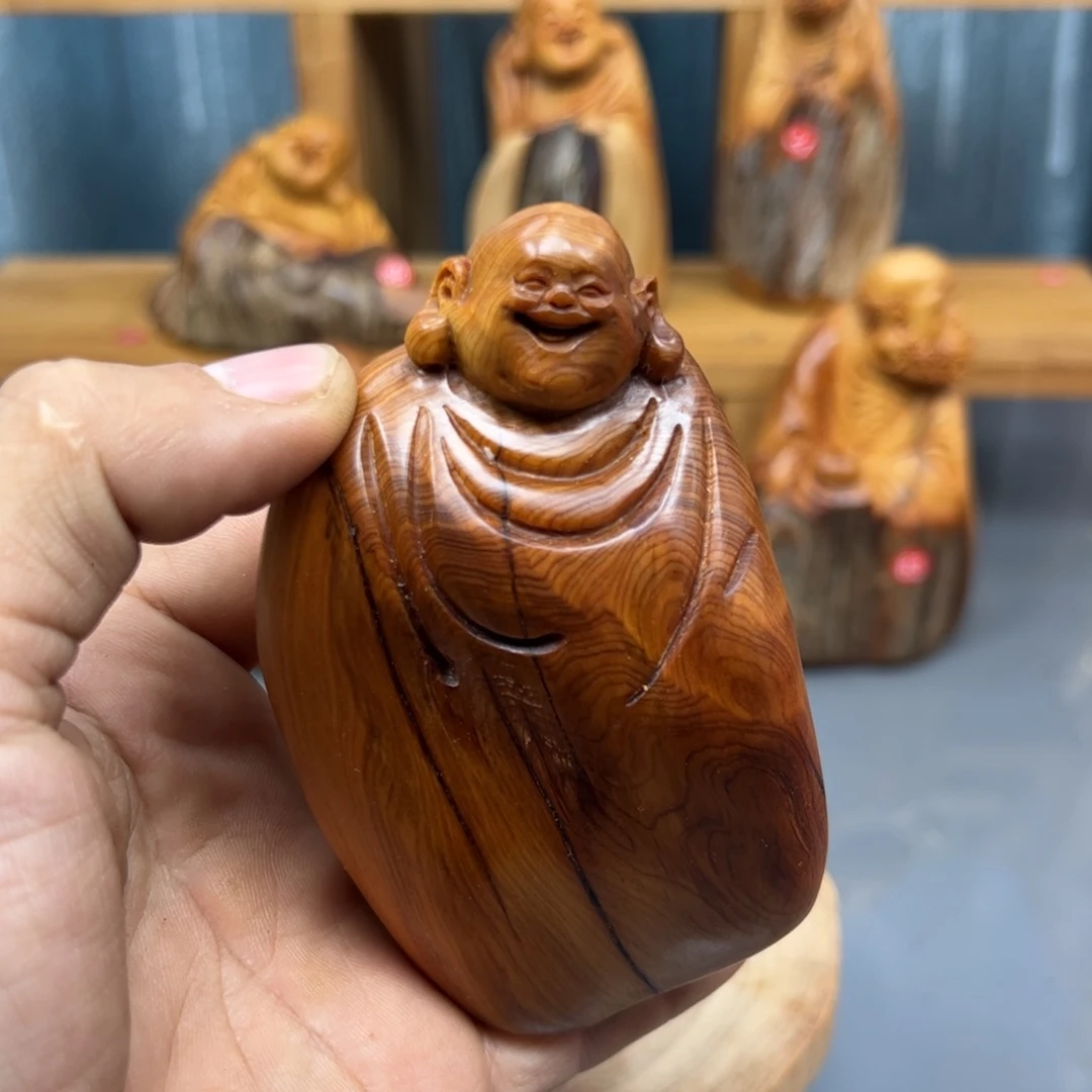 周***木崖柏木摆件手把件