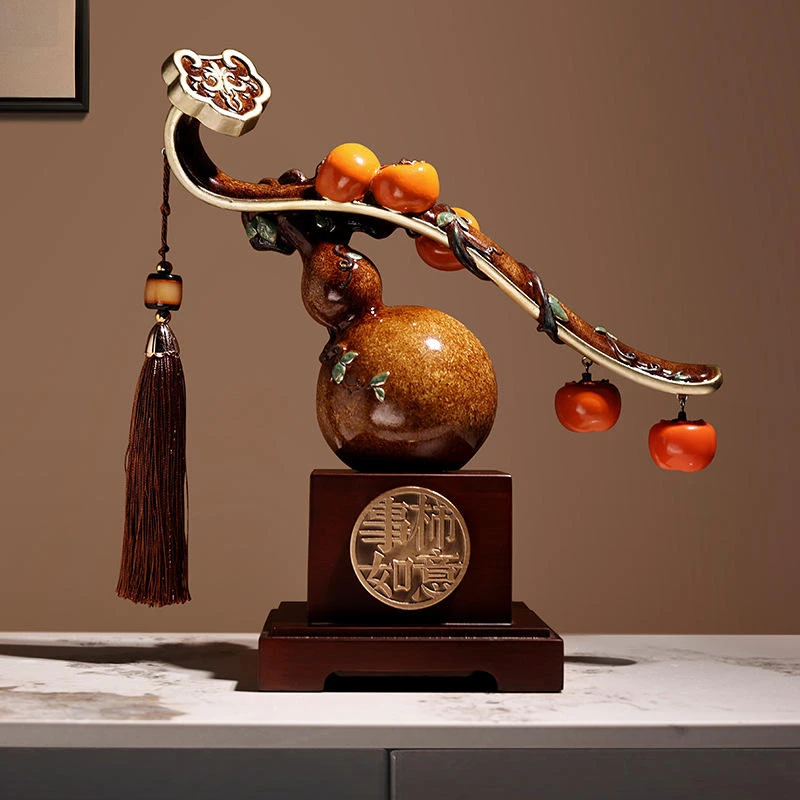 贝汉美创意新中式如意摆件软装家居玄关装饰送朋友乔迁装饰品礼物