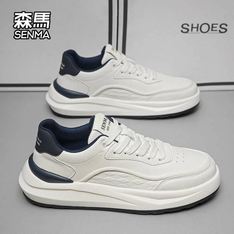 森马男鞋秋季新款厚底百搭小白鞋2025爆款男士时尚休闲鞋增高板鞋