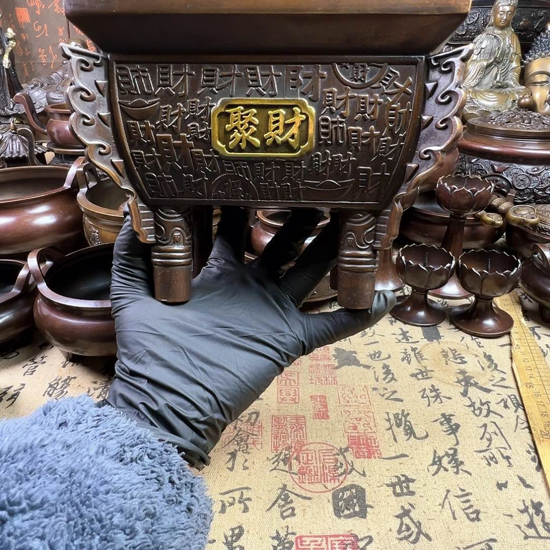 荷*香炉 家用供香炉 风水摆件 聚宝盆 家居摆件