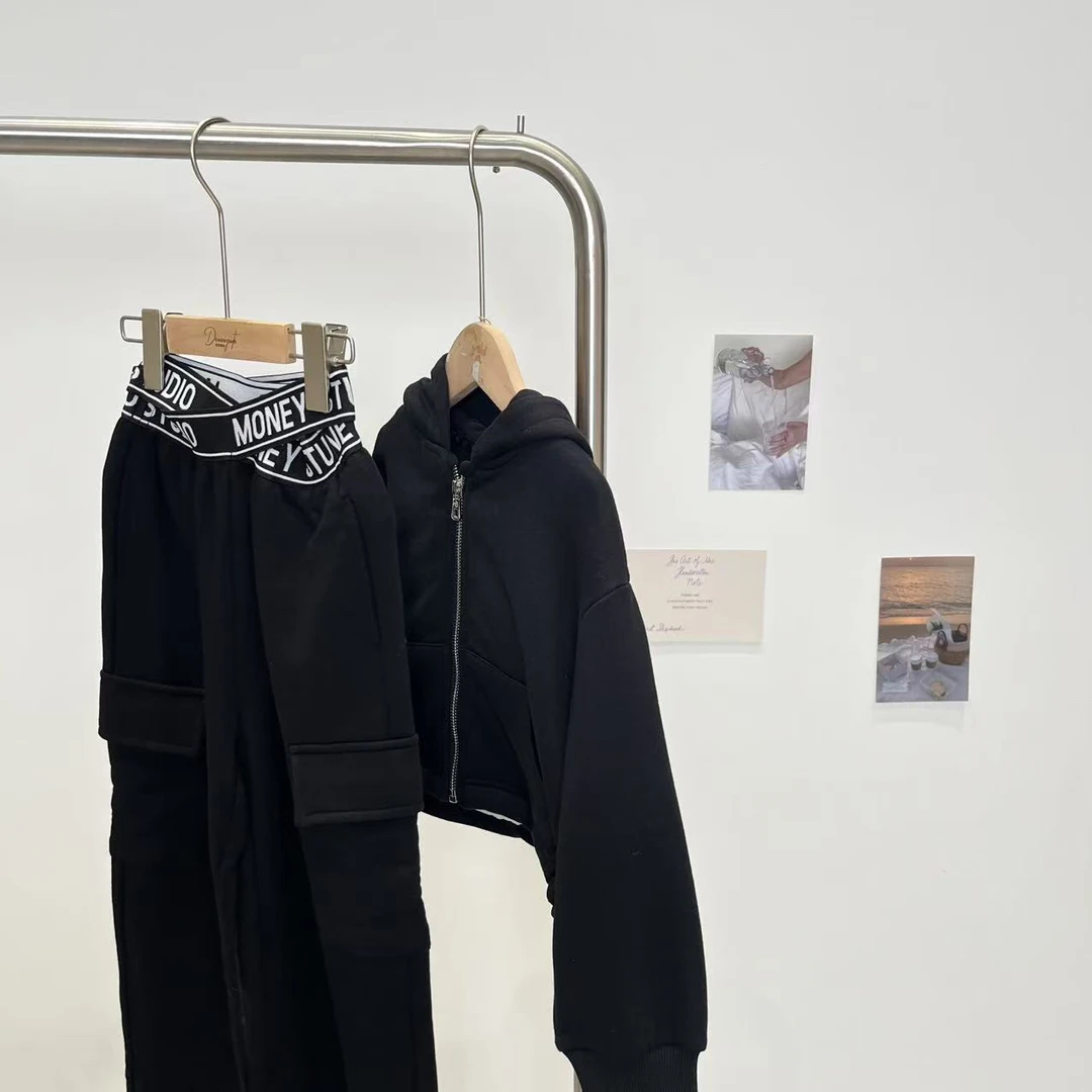 秋冬女童套装黑色 2152转系