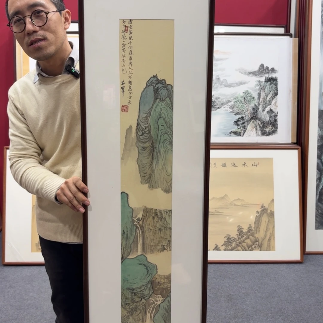 国画带框绘画160/35尺寸