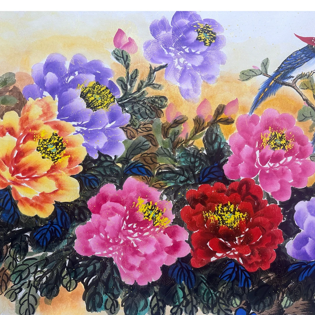 李彦霞作品 《富贵吉祥》小六尺