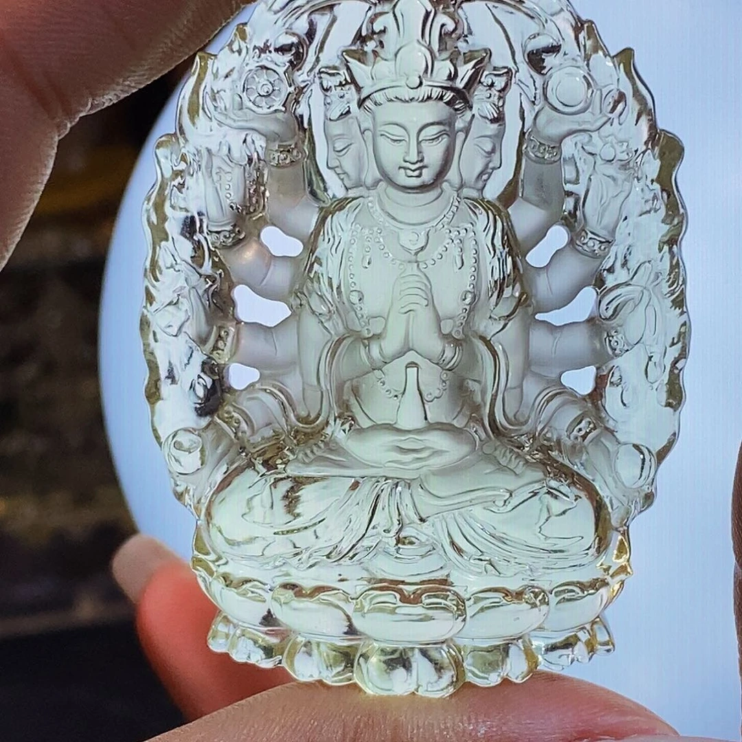 紫***点颈饰水晶未镶嵌吊坠