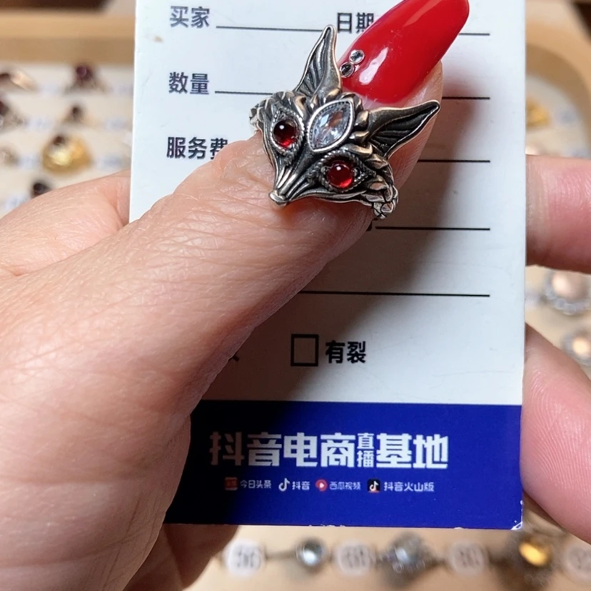 【闪购商品】托帕石戒指银S925镶嵌迷***儿