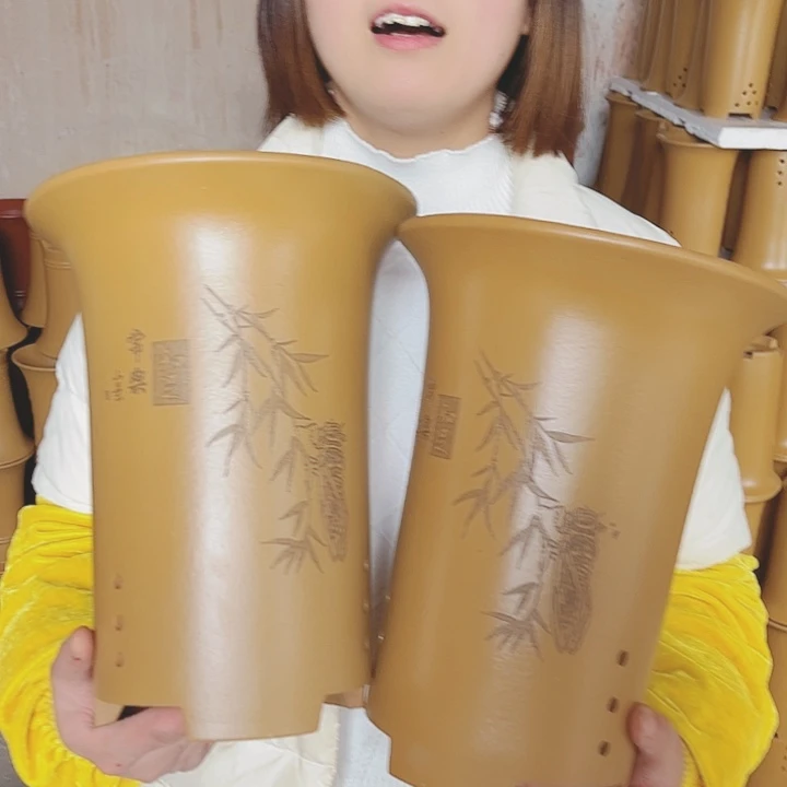 紫砂宜兴紫砂花盆