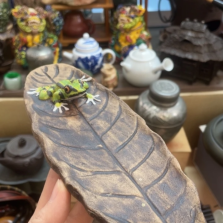 陶中古工艺品摆件