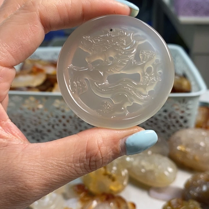 玛瑙/玉髓未镶嵌吊坠(不含链)