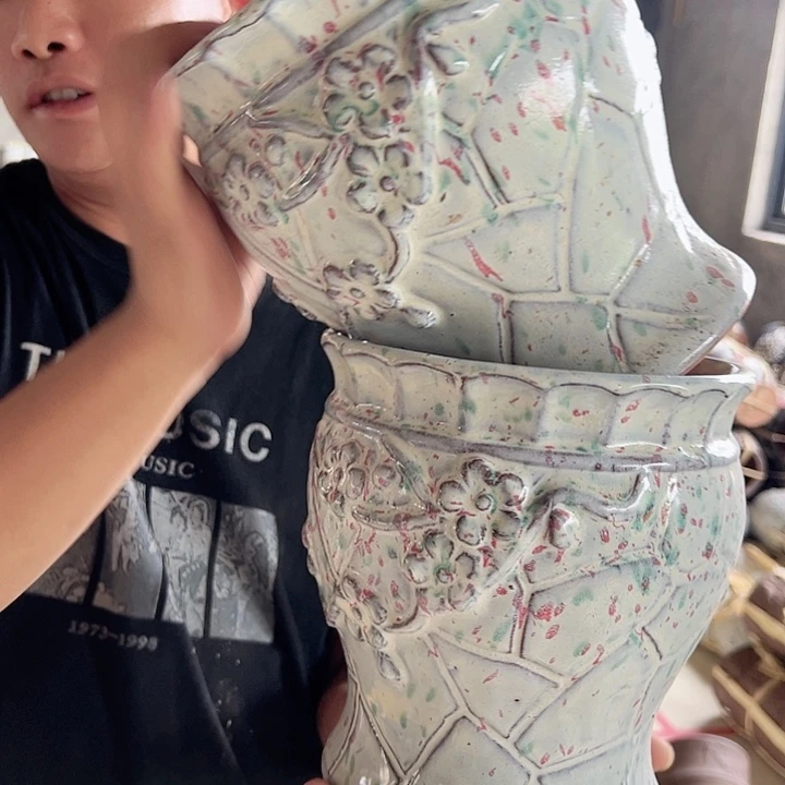 紫砂花盆高20口18