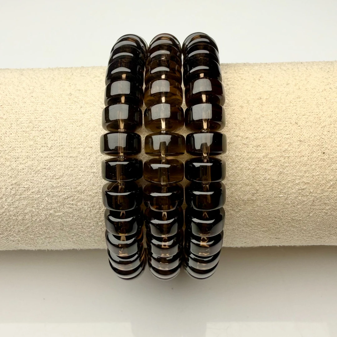 ZBG0713 105矿茶晶车轮珠小尺寸（天然珠宝多样性发其一）