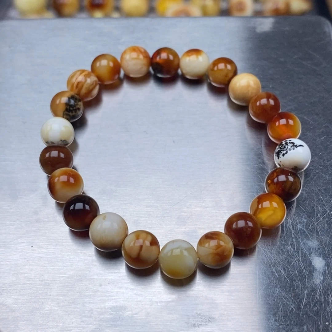 未镶嵌琥珀戒指圆珠