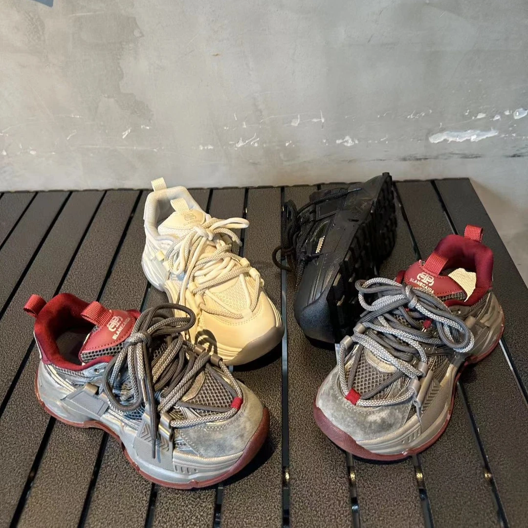 港风复古显脚小老爹鞋女ins潮2025春新款厚底运动百搭轻便休闲鞋