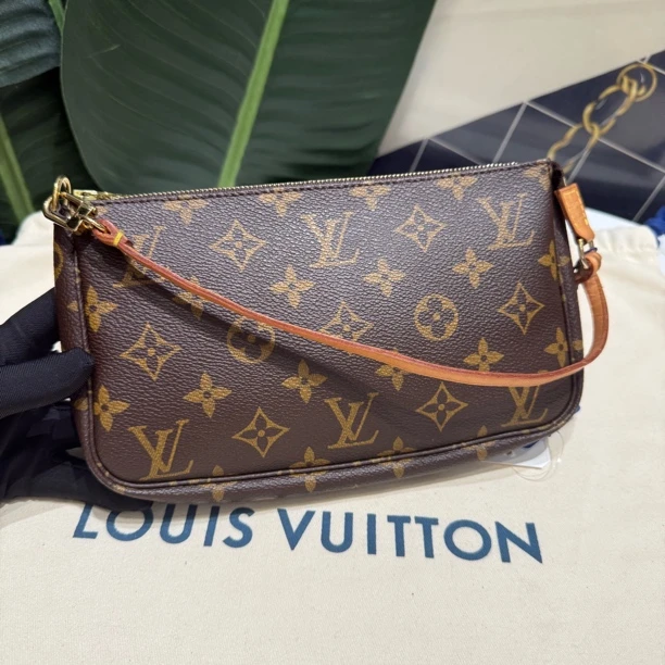 95新 LouisVuitton/路易威登 大号麻将包手提包 老花腋下单肩包