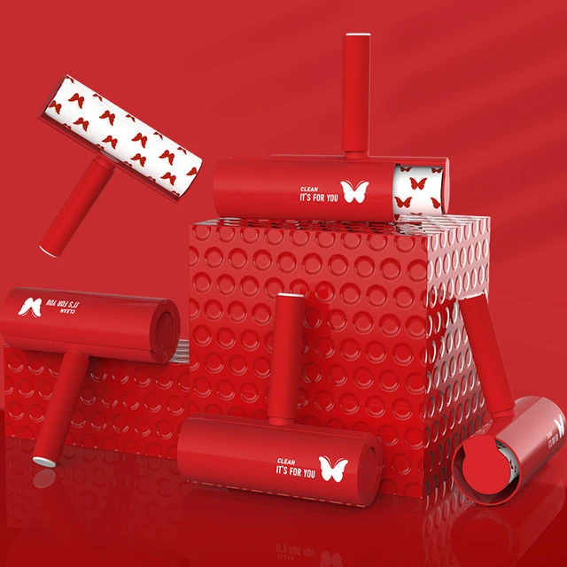 粘毛器滚筒可撕式沾尘纸替换卷衣物去除毛滚刷毡粘头发神器黏毛刷