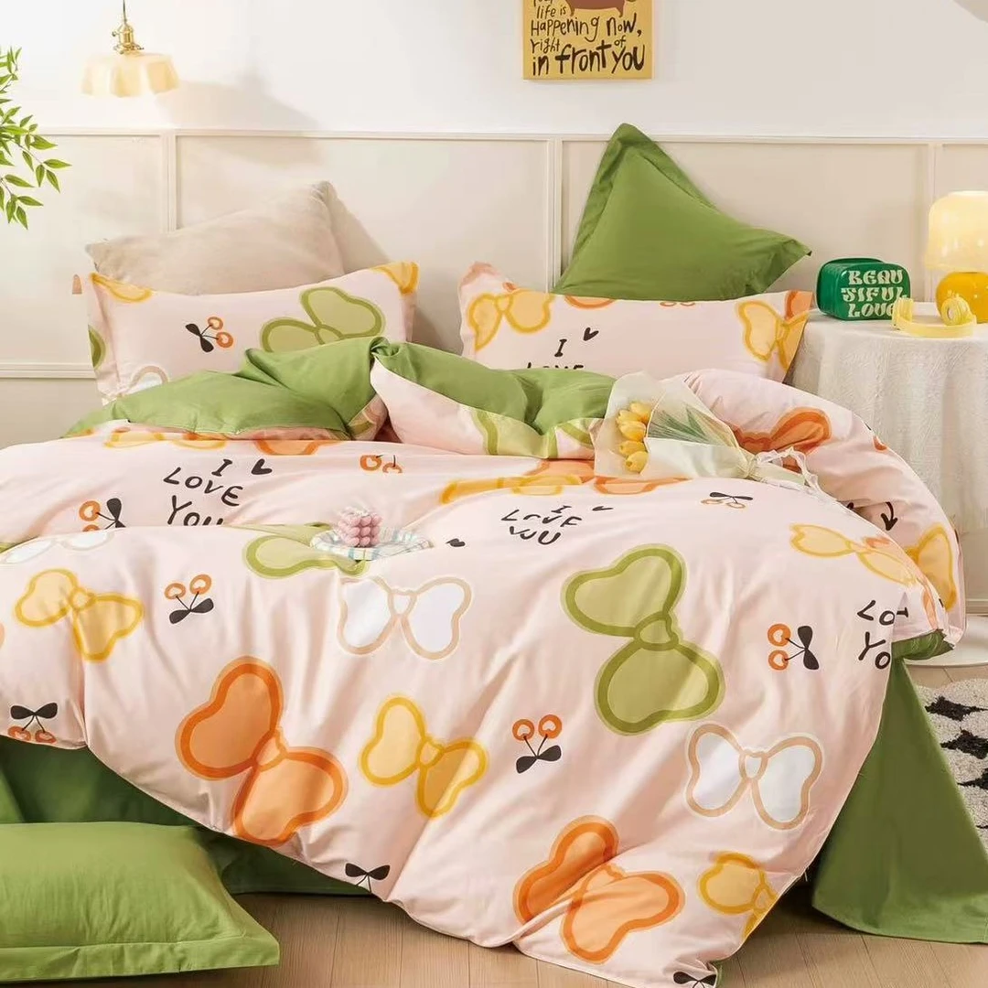 文文家纺 纯棉精梳棉面料全棉床品定制 蝴蝶乐园