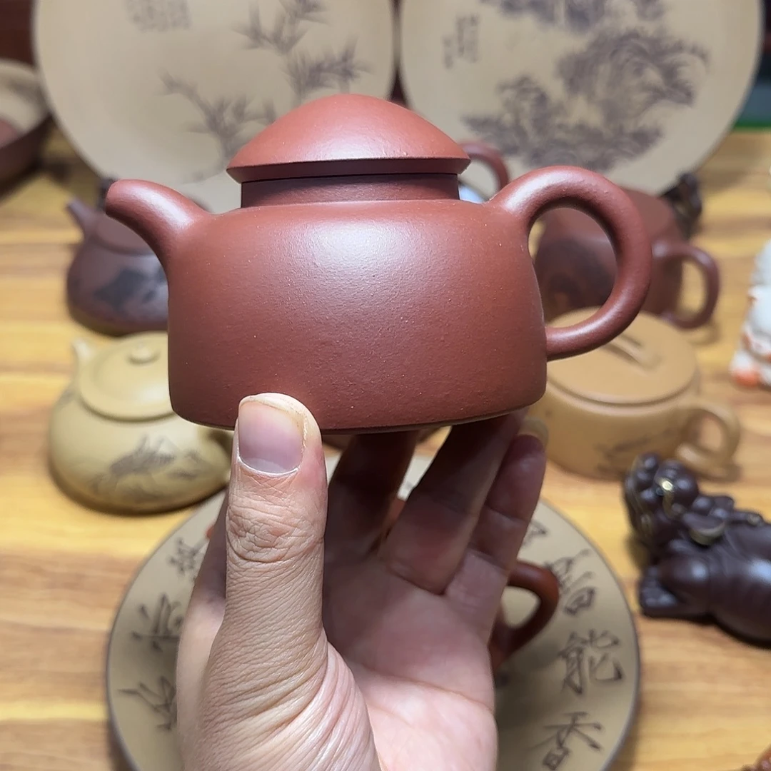 紫砂壶紫砂鱼翁壶瑕疵