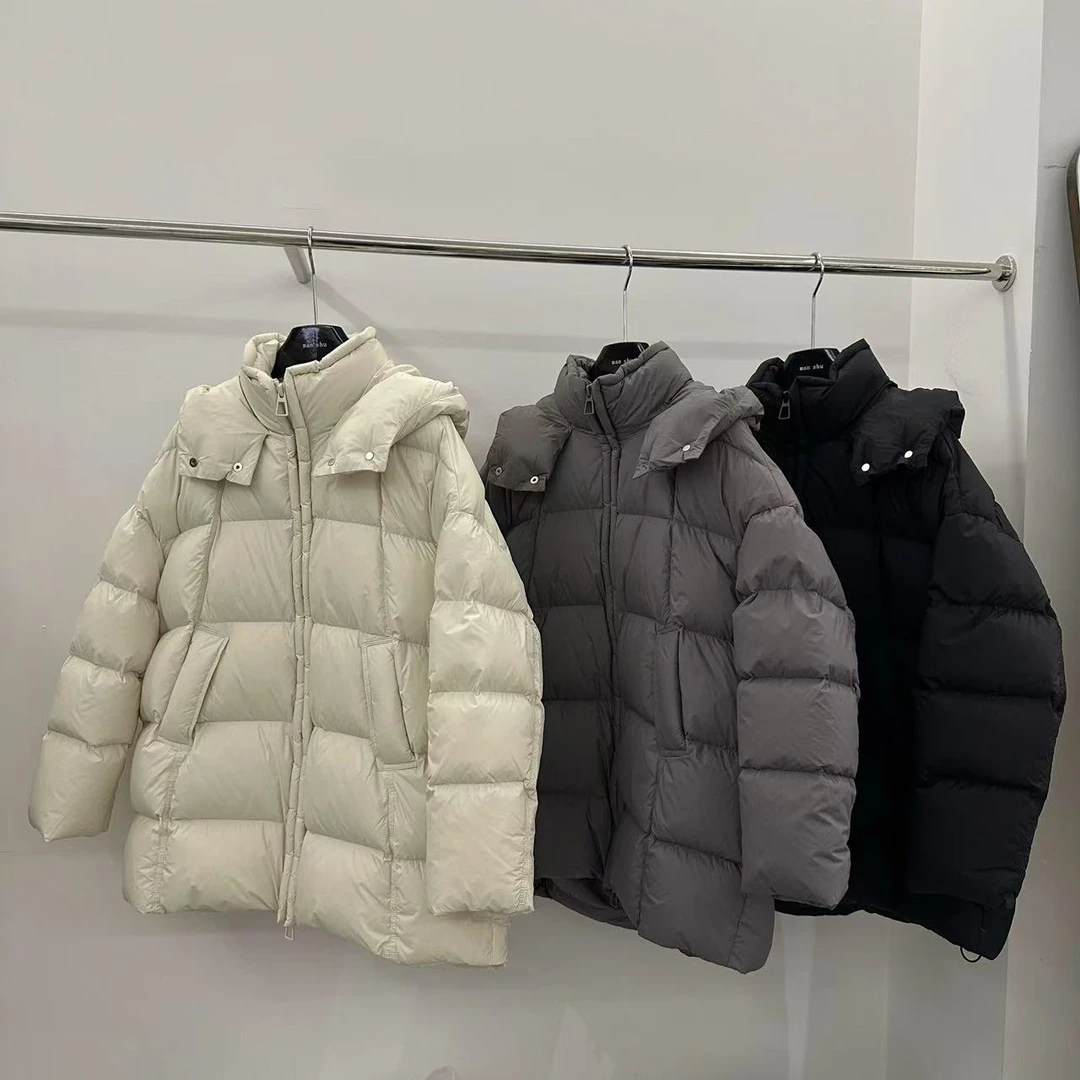 通勤休闲连帽洋气百搭鸭绒羽绒服818