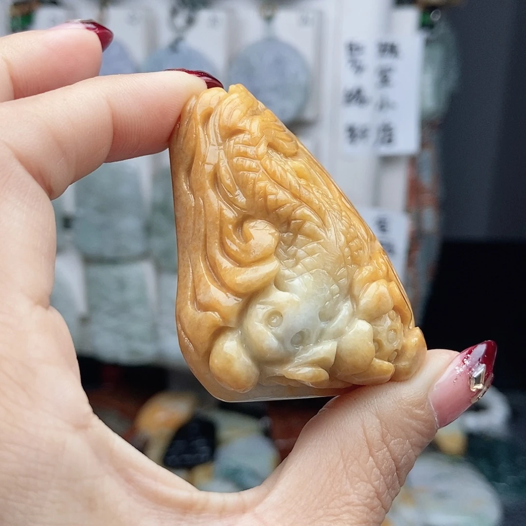 翡翠颈饰14K金镶嵌翡翠