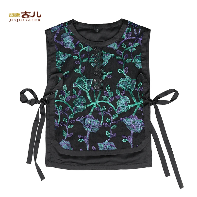 吉丘古儿中式提花马甲宽松休闲百搭通勤小众设计感马夹女G243Y507