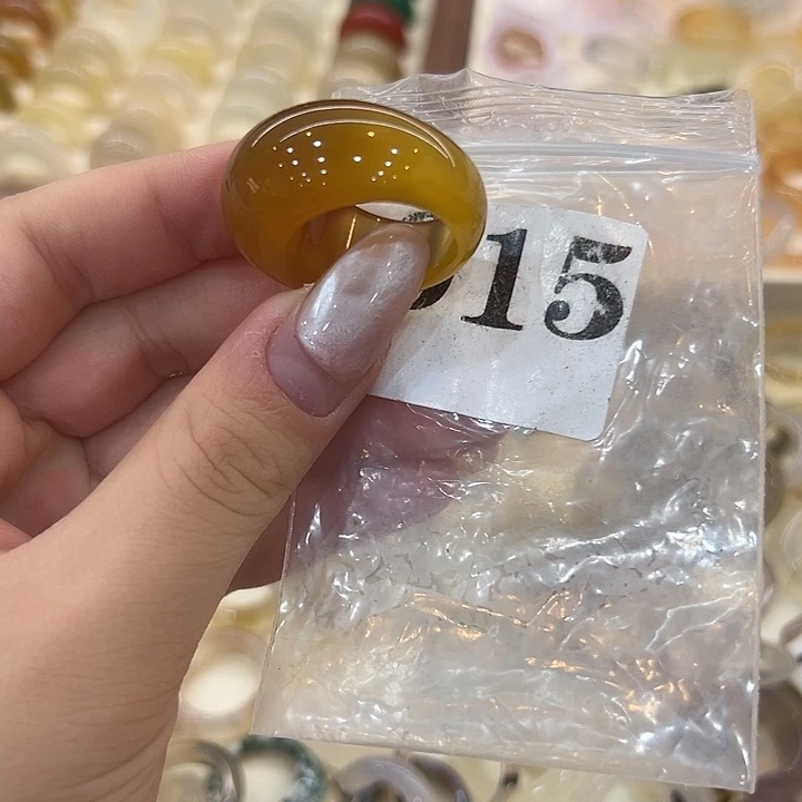 合金戒指玛瑙/玉髓15港21