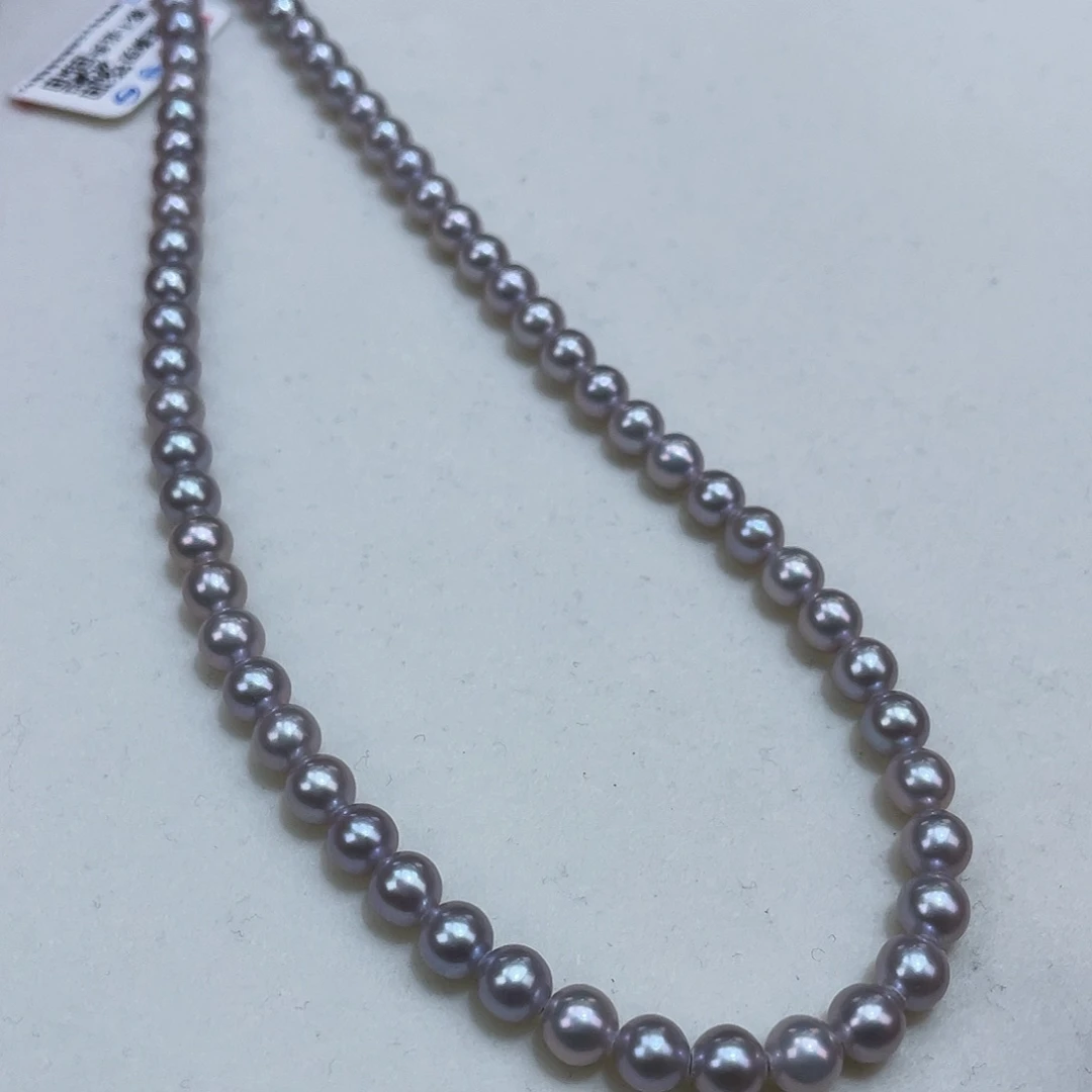 淡水珍珠5/6镜面极光真多麻色几乎无暇银S925镶嵌