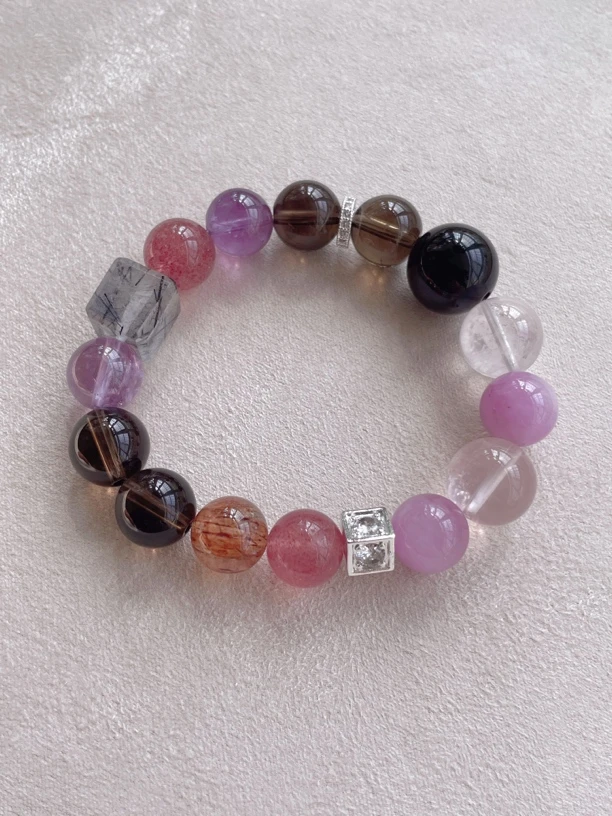 【狗】补金木水火土平衡男女款多宝色水晶 多样式发其一