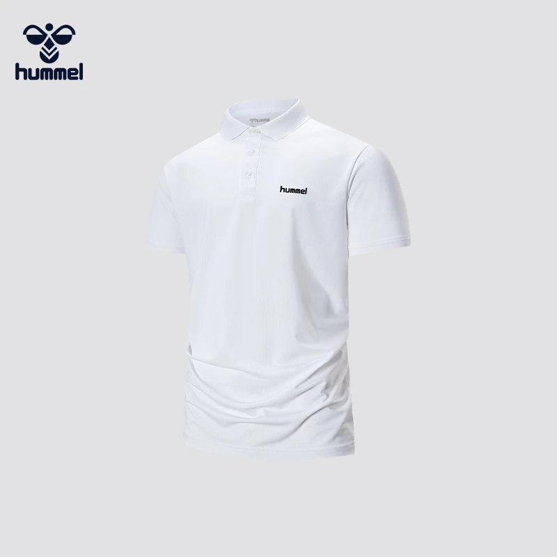HUMMEL夏季男士polo衫休闲运动男款凉感速干透气网眼翻领短袖