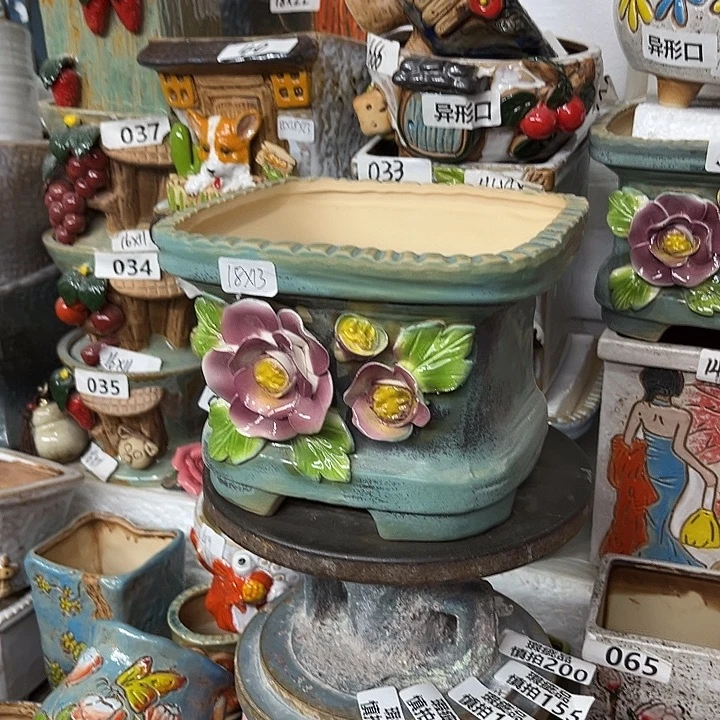 粗陶材质多肉花盆