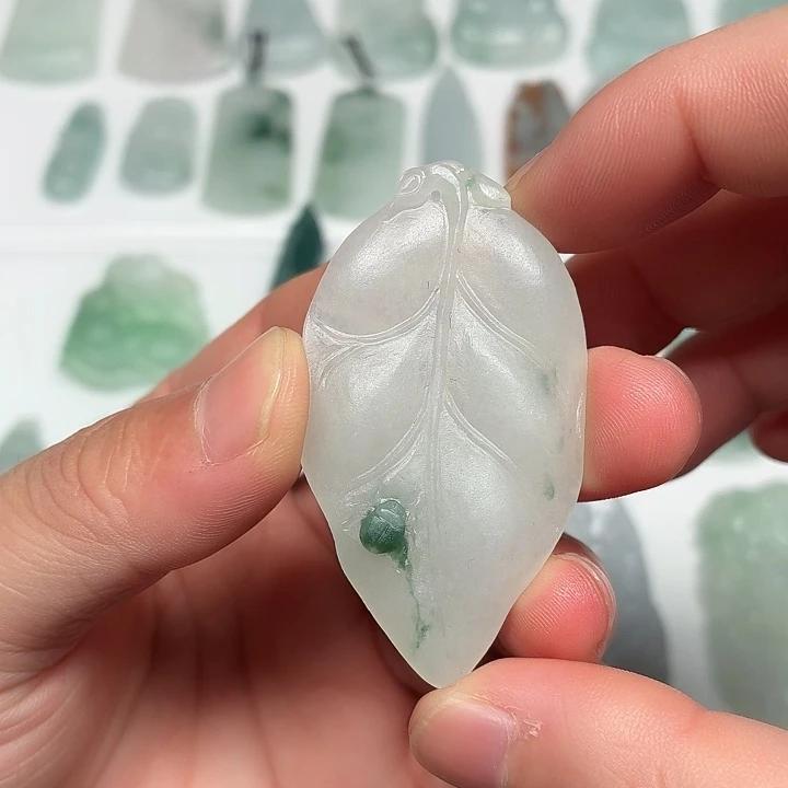 定制翡翠未镶嵌叶子