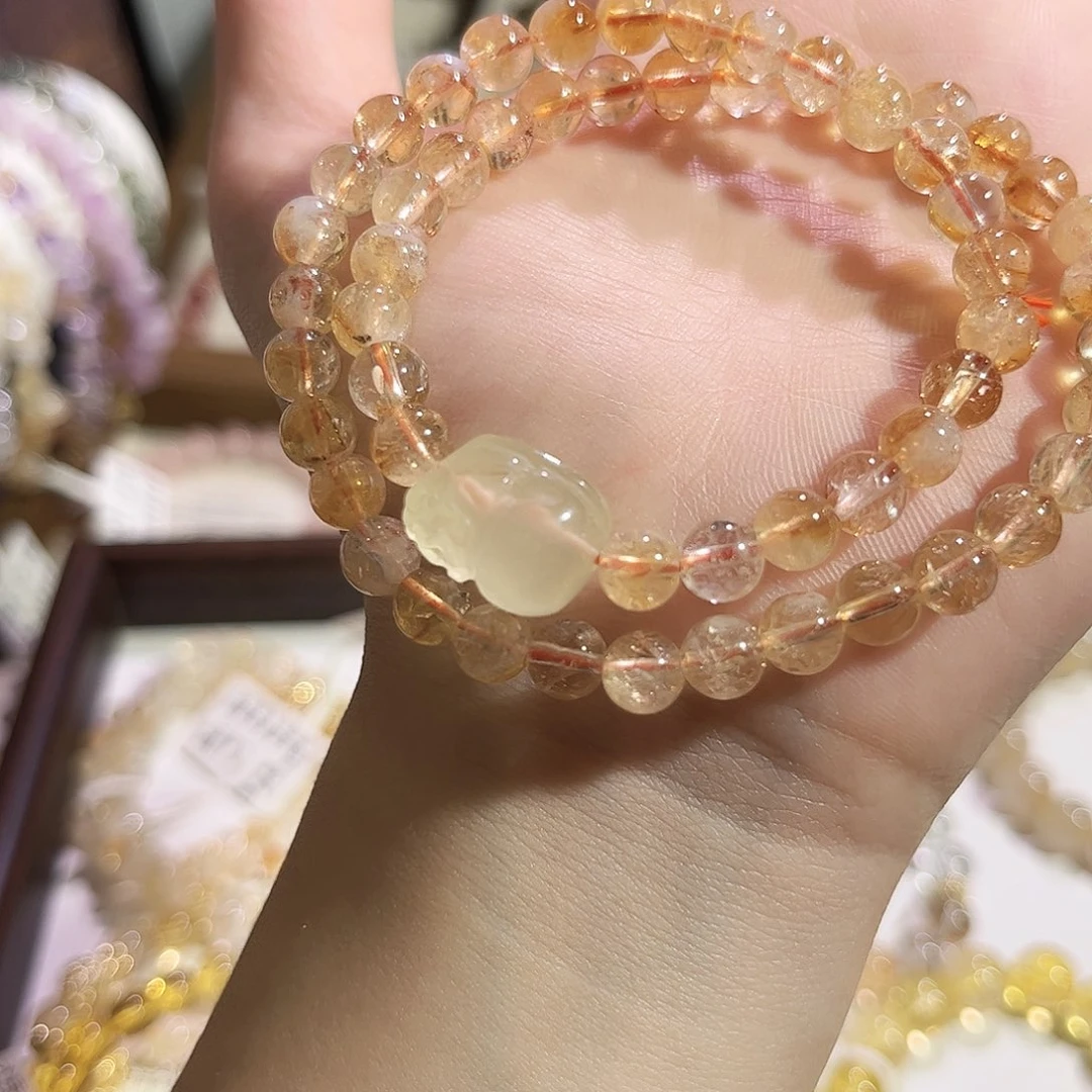 合金手链玛瑙/玉髓黄水晶