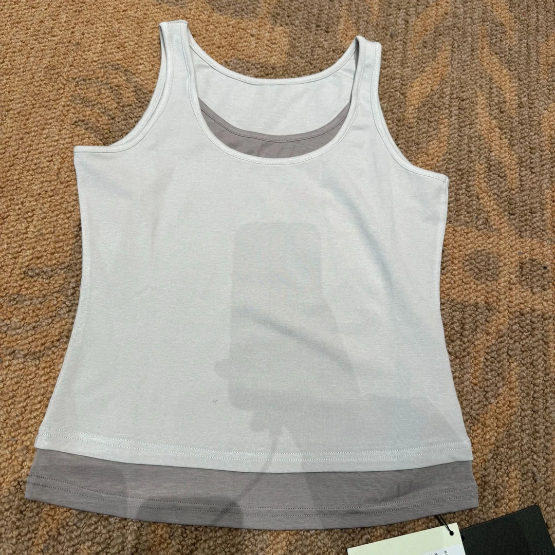 JIUJIU【航海日志】假两件背心百搭简约纯色