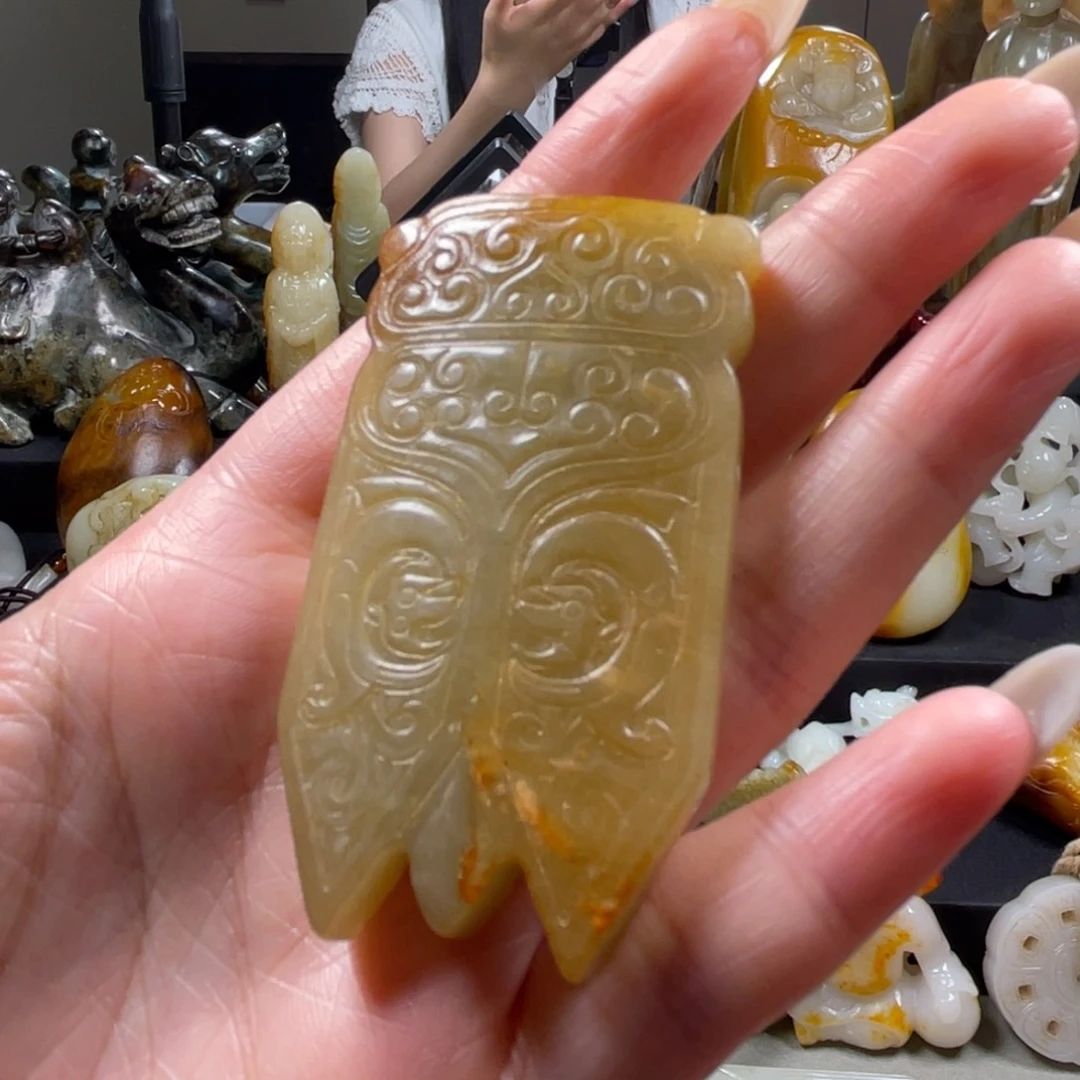 和田玉未镶嵌挂件18