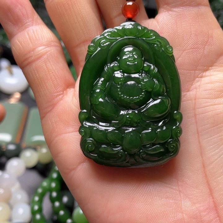 和田玉（碧玉）颈饰未镶嵌