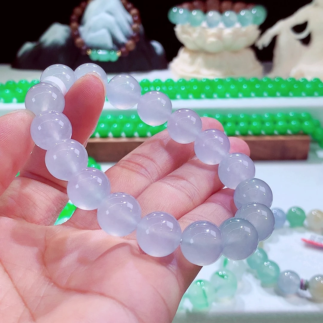 翡翠未镶嵌手链卡12+
