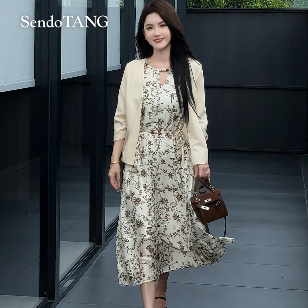 现货限定高货【年轮】胖多女装新款休闲时尚气质高级感连衣裙