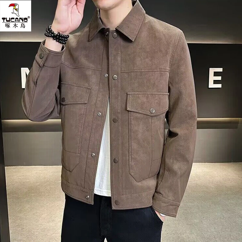 TUCANO/啄木鳥男士春秋季韩版夹克休闲翻领短款上衣帅气百搭外套