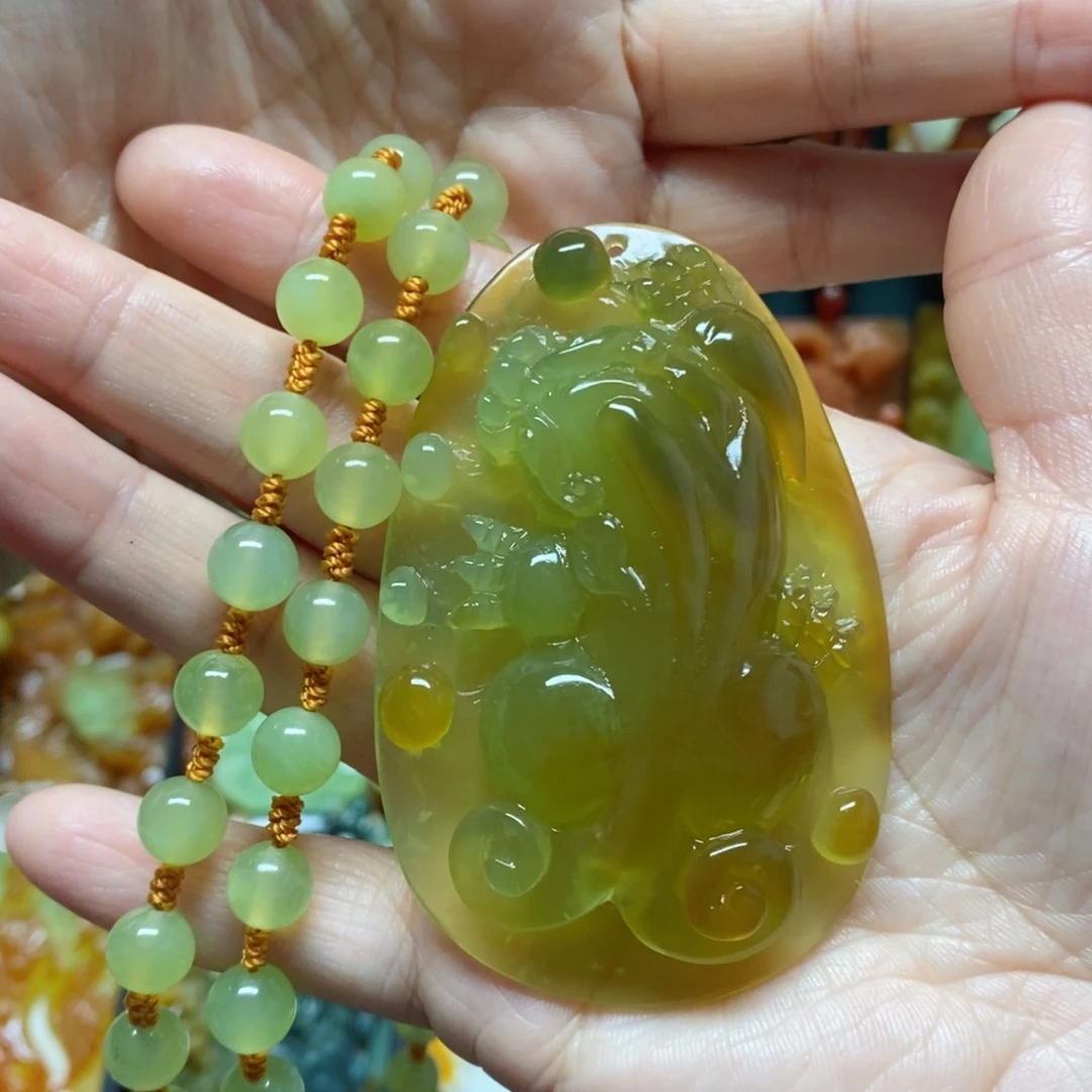 岫玉吊坠(赠链)未镶嵌钦