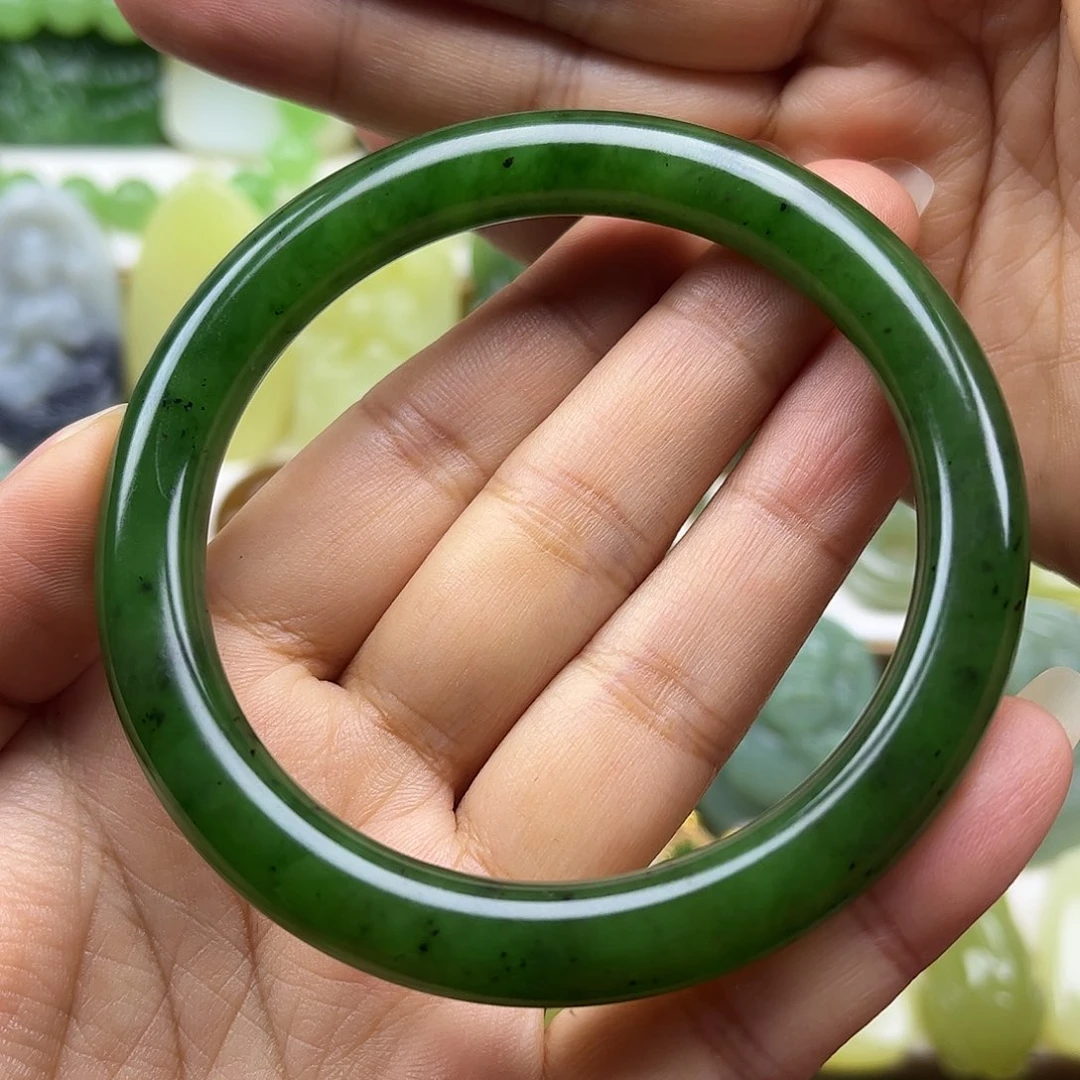 和田玉未镶嵌手镯60.2