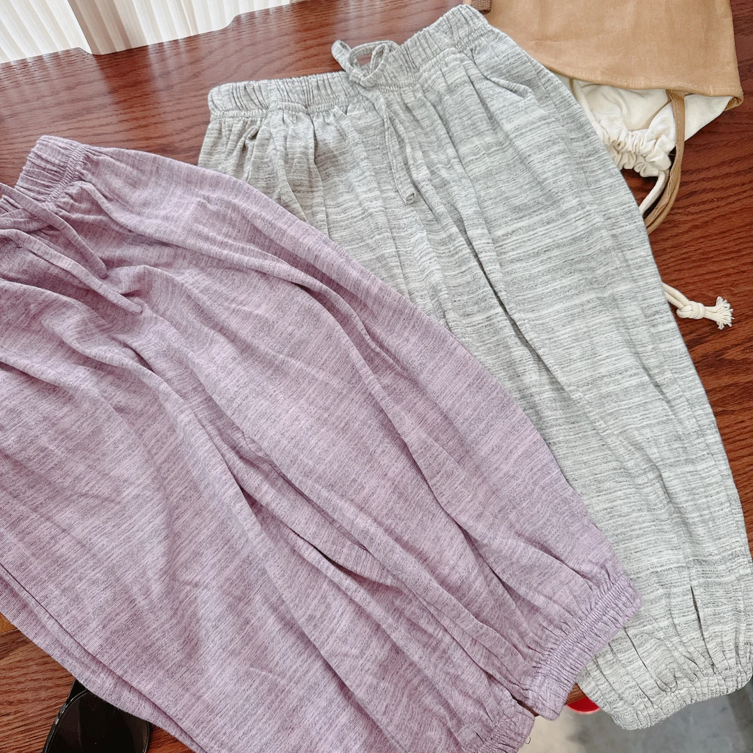 【JMJQ 25718】夏季四季时尚中小童百搭时尚高弹宽松花纱抖抖裤长裤