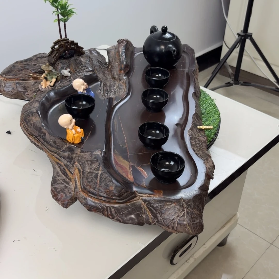 灵璧天然磬石茶盘