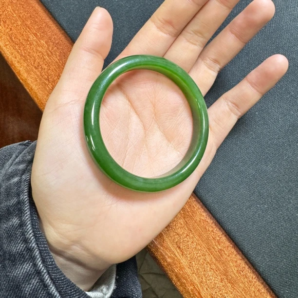 和田玉手镯碧玉 52.3