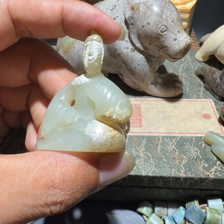 今***约和田玉未镶嵌车挂