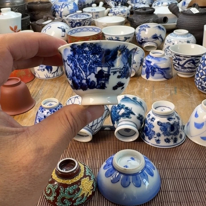 青花瓷器杯子茶具