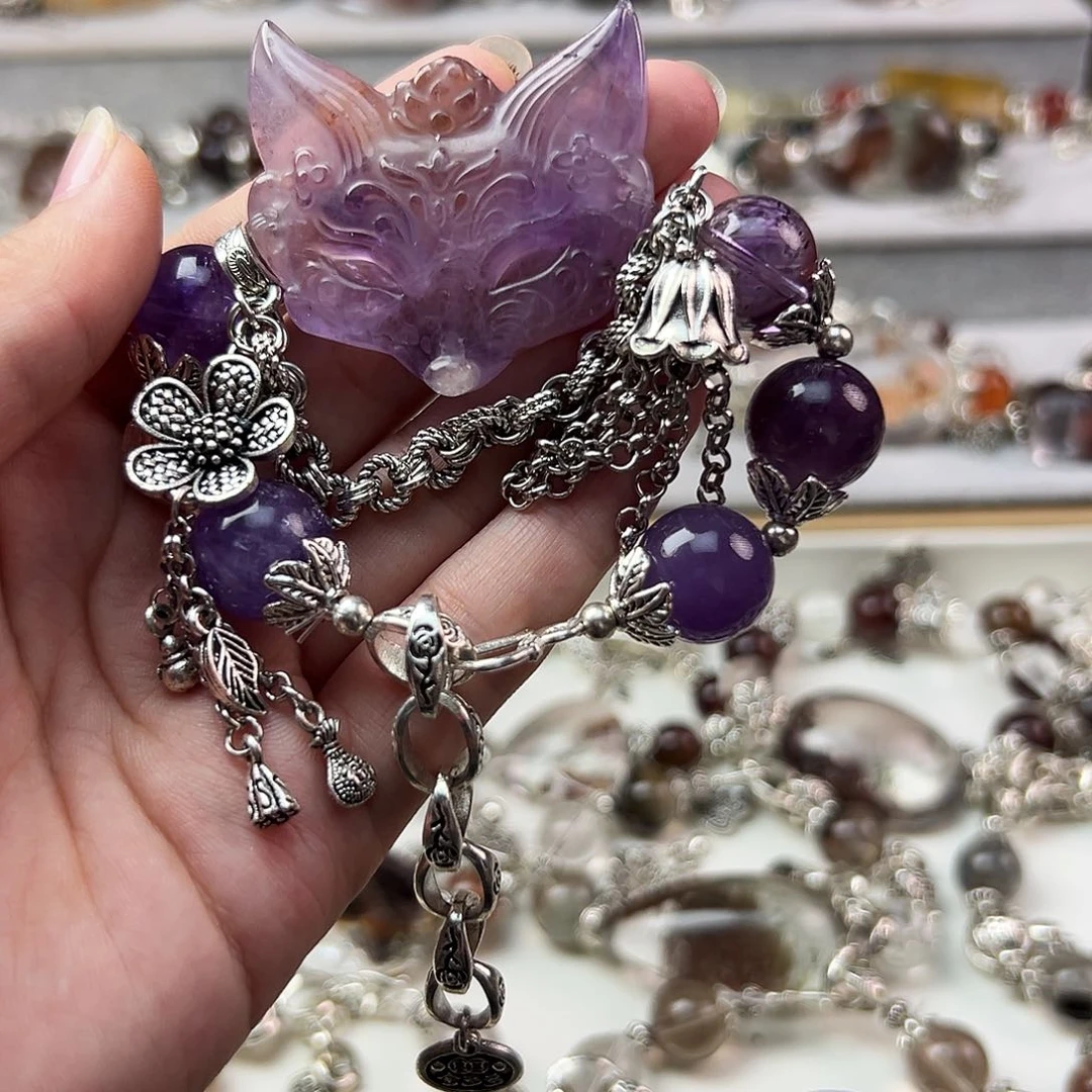 水晶手链合金倾****姐手串